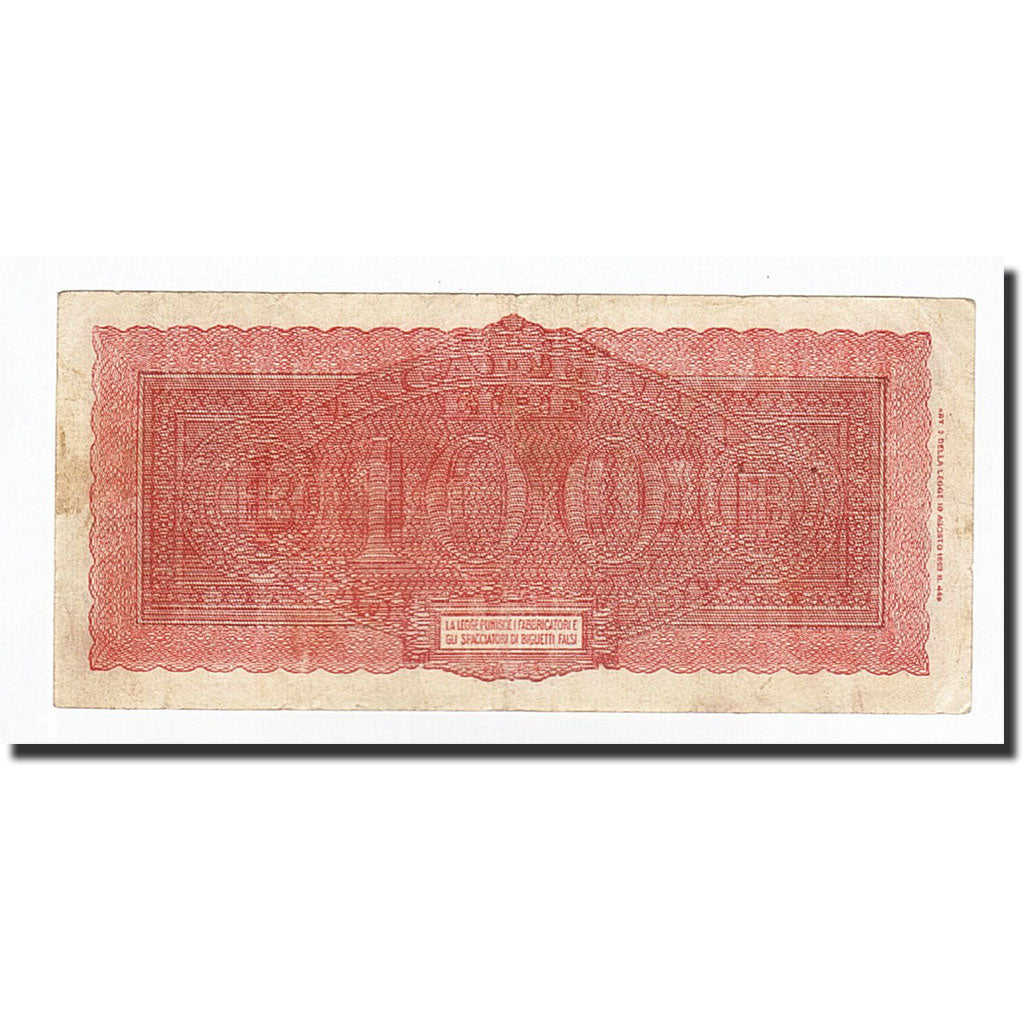 Italia, 100 Lire, KM:75a, 1944-12-10, BB