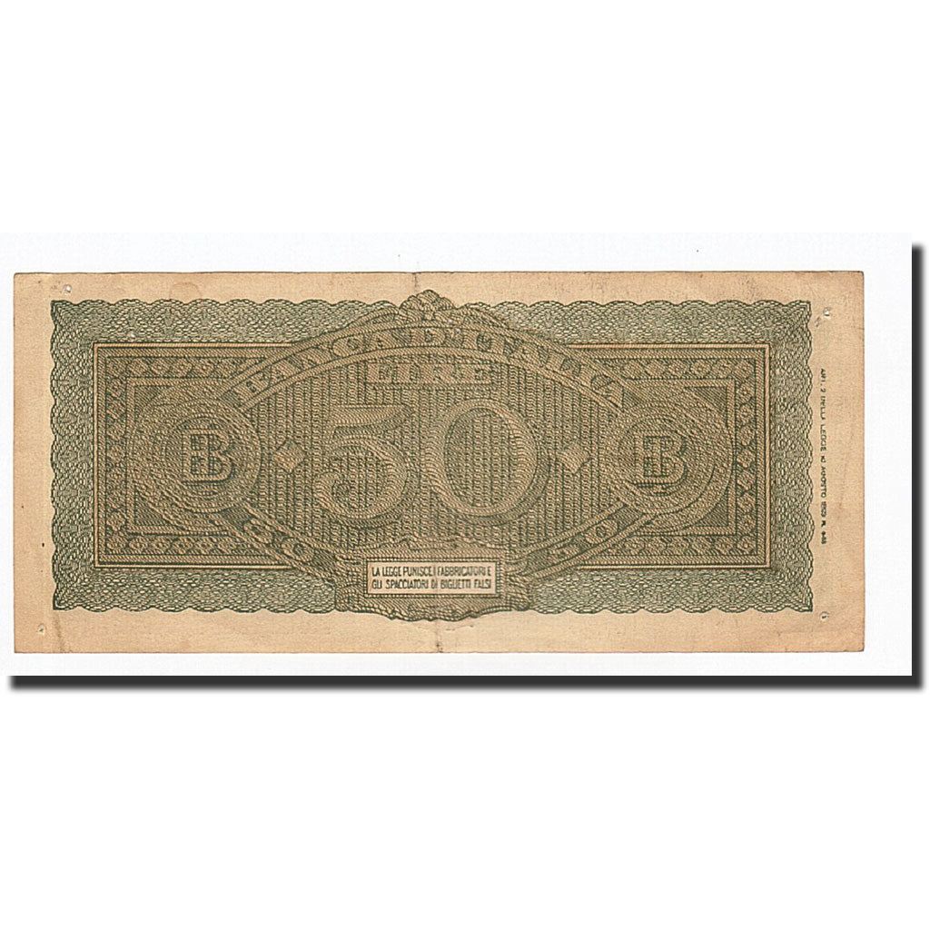 Italien, 50 Lire, KM:74a, 1944-12-10, S