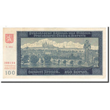 Bohemia and Moravia, 100 Korun, KM:7a, 1940-08-20, AU(50-53)