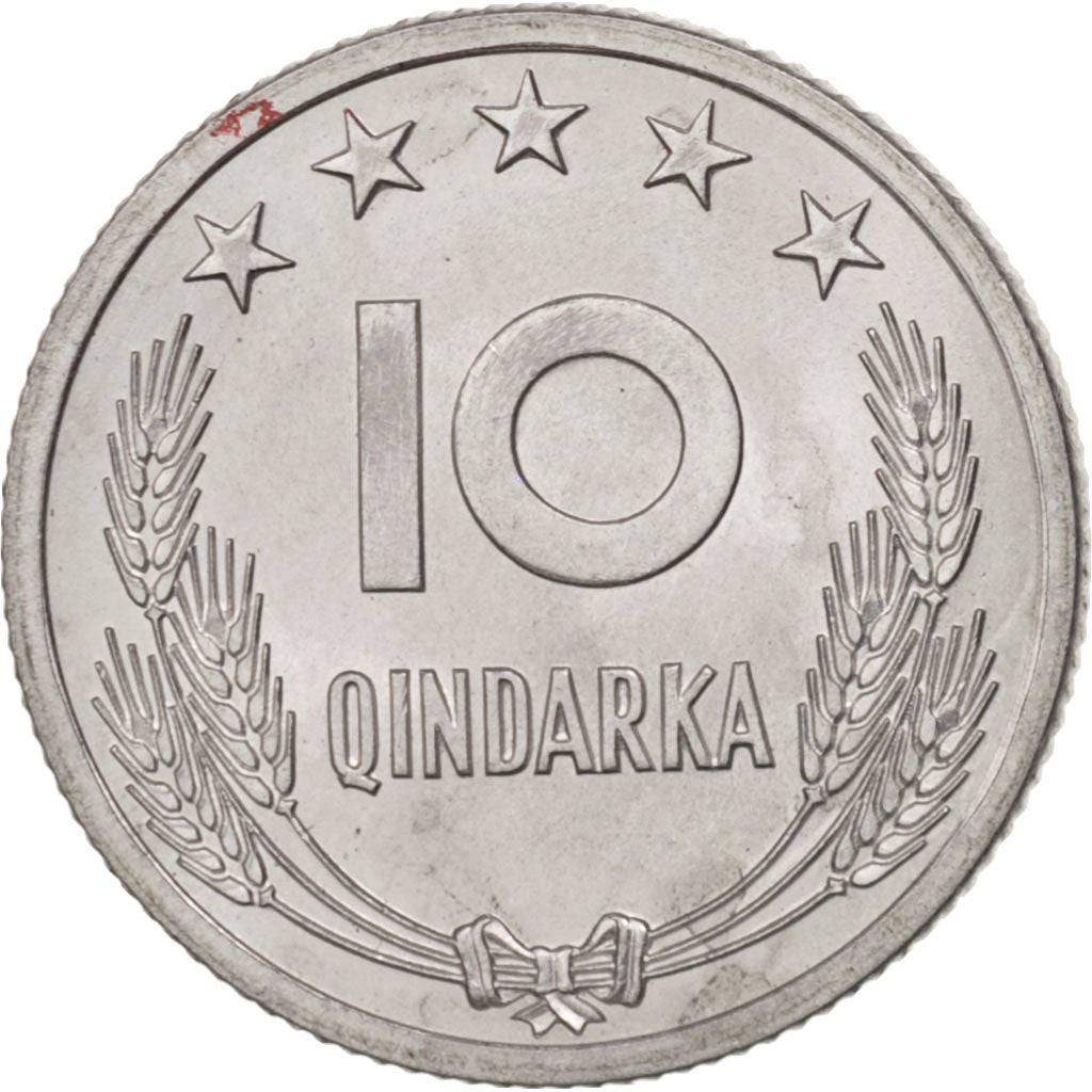 Albania, 10 Qindarka, 1969, MS(65-70), Aluminum, KM:45