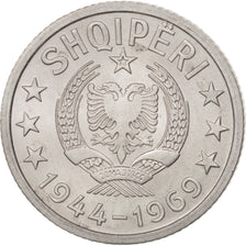 Albania, 5 Qindarka, 1969, MS(65-70), Aluminum, KM:44