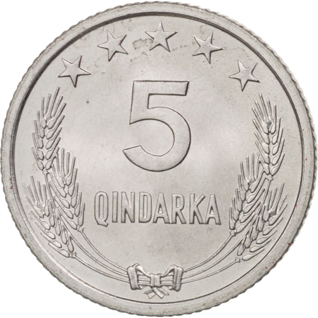 Albania, 5 Qindarka, 1969, MS(65-70), Aluminum, KM:44