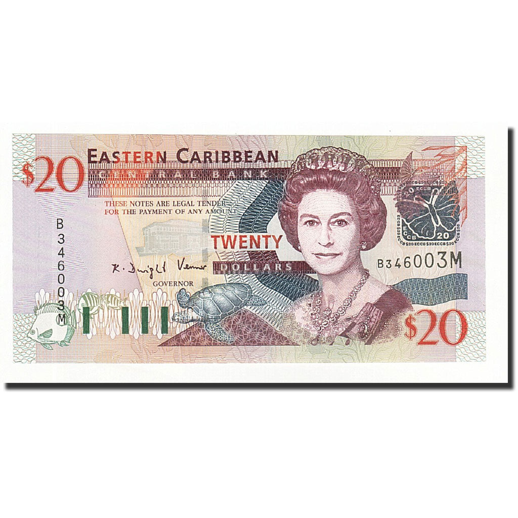 Banknote, East Caribbean States, 20 Dollars, Undated (2003), KM:44m, UNC(65-70)