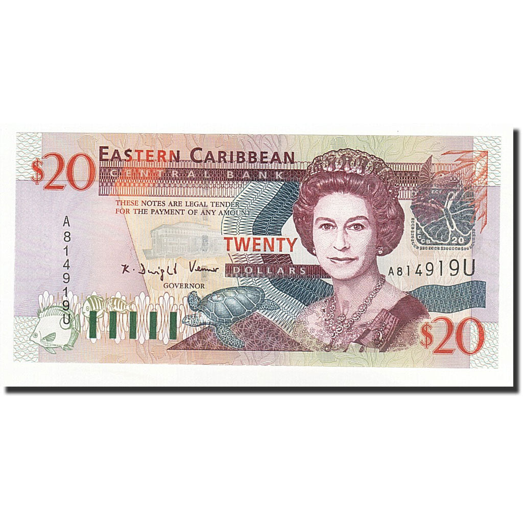 Billet, Etats des caraibes orientales, 20 Dollars, Undated (2003), KM:44u, NEUF