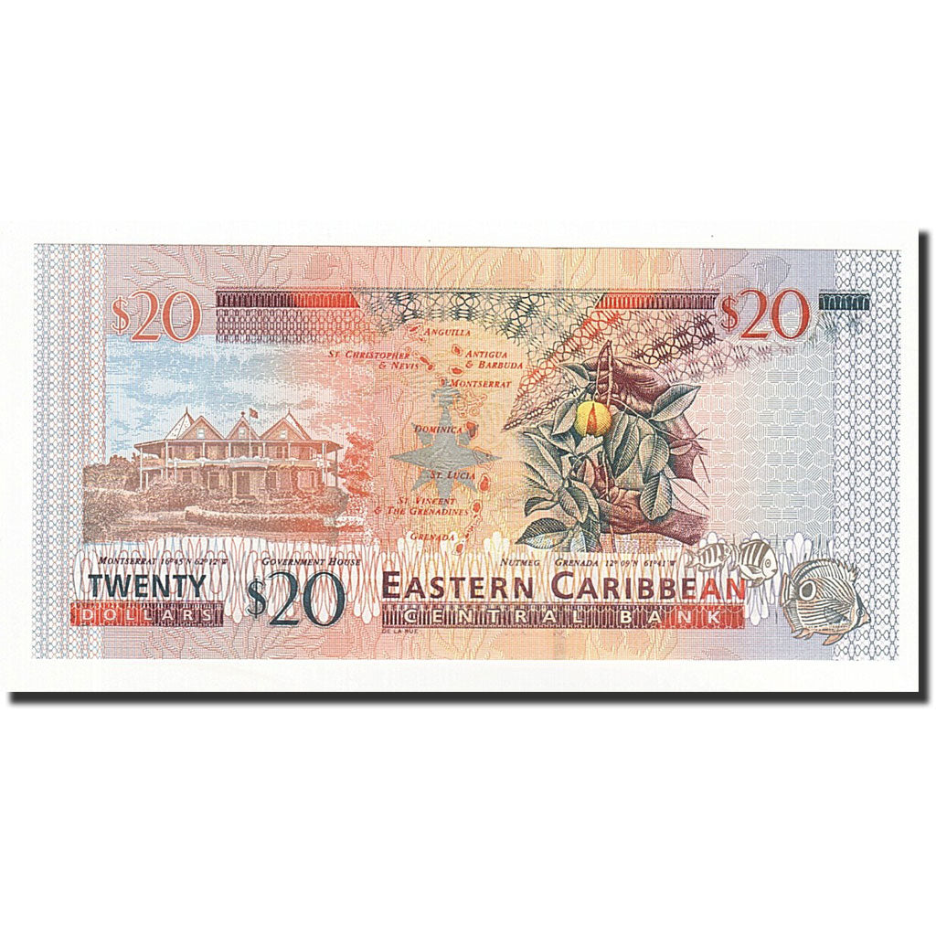 Billet, Etats des caraibes orientales, 20 Dollars, Undated (2003), KM:44u, NEUF