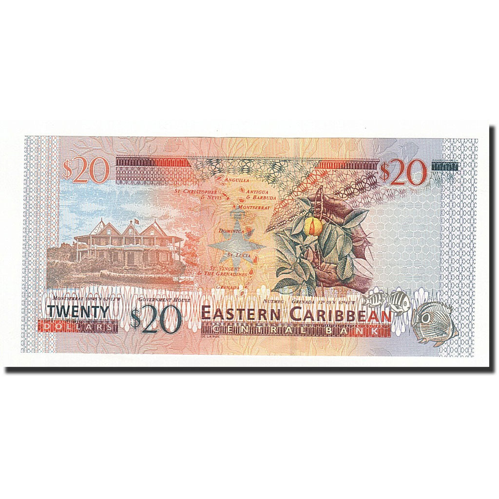 Banknote, East Caribbean States, 20 Dollars, Undated (2003), KM:44a, UNC(65-70)