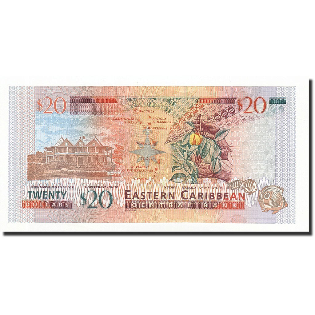 Banknote, East Caribbean States, 20 Dollars, Undated (2003), KM:44d, UNC(65-70)