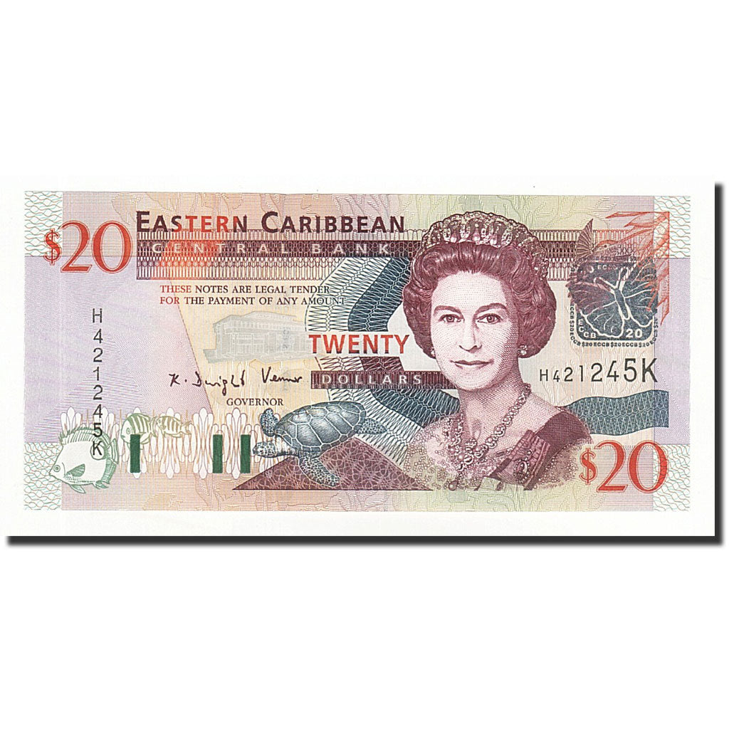Banknote, East Caribbean States, 20 Dollars, Undated (2003), KM:44k, UNC(65-70)