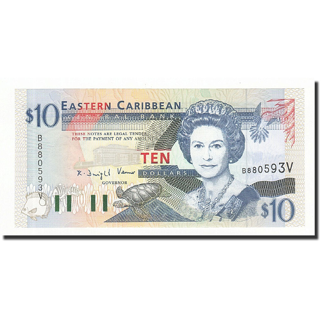 Banknote, East Caribbean States, 10 Dollars, Undated (1994), KM:32v, UNC(65-70)