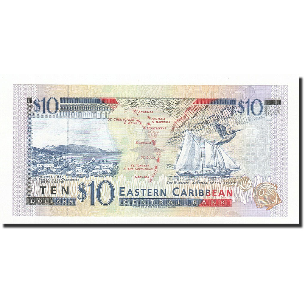 Banknote, East Caribbean States, 10 Dollars, Undated (1994), KM:32v, UNC(65-70)
