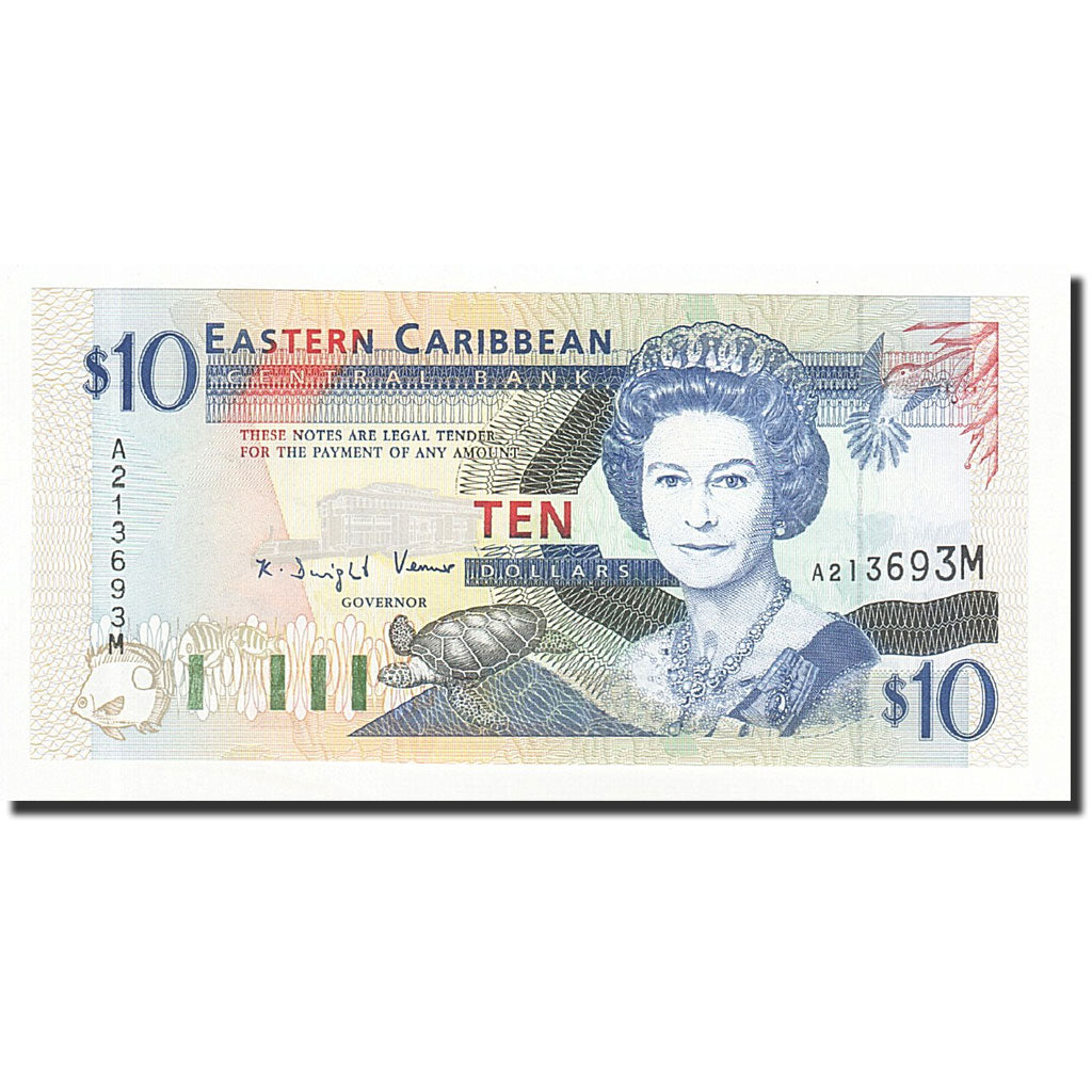 Banknote, East Caribbean States, 10 Dollars, Undated (1994), KM:32m, UNC(65-70)