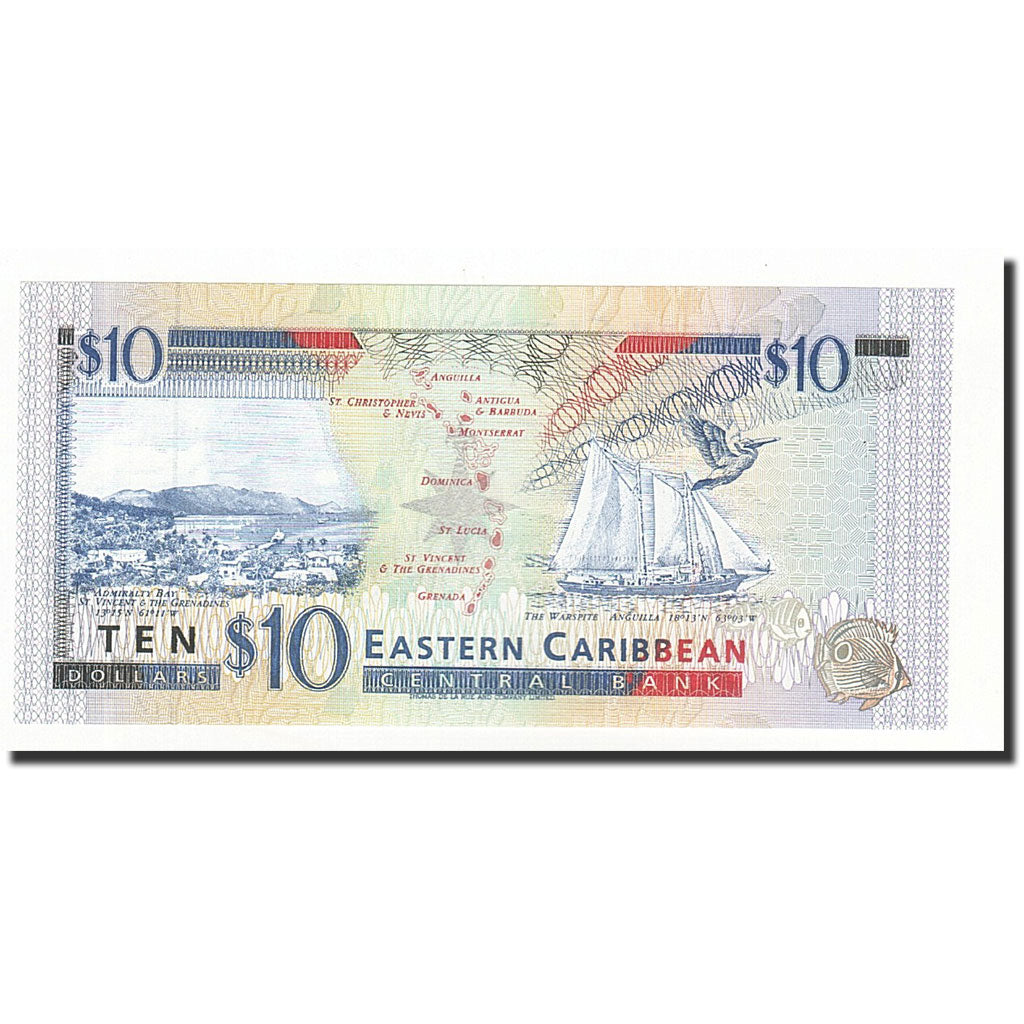 Banknote, East Caribbean States, 10 Dollars, Undated (1994), KM:32m, UNC(65-70)