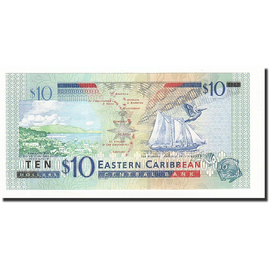 Banknote, East Caribbean States, 10 Dollars, Undated (2003), KM:43k, UNC(65-70)