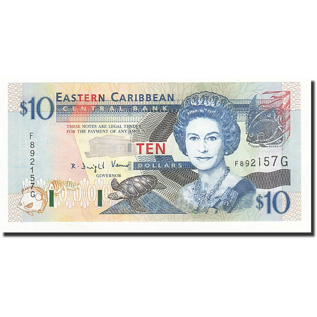 Banconote, Stati dei Caraibi Orientali, 10 Dollars, Undated (2003), KM:43g, FDS
