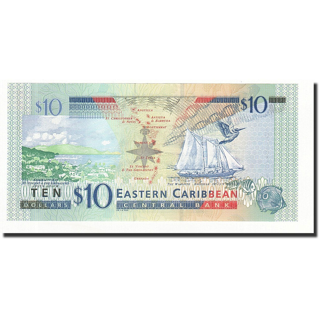 Banknote, East Caribbean States, 10 Dollars, Undated (2003), KM:43v, UNC(65-70)