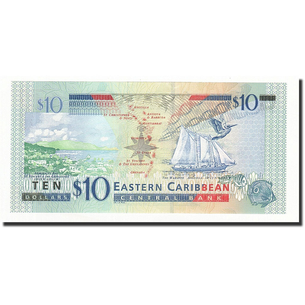 Banconote, Stati dei Caraibi Orientali, 10 Dollars, Undated (2003), KM:43u, FDS