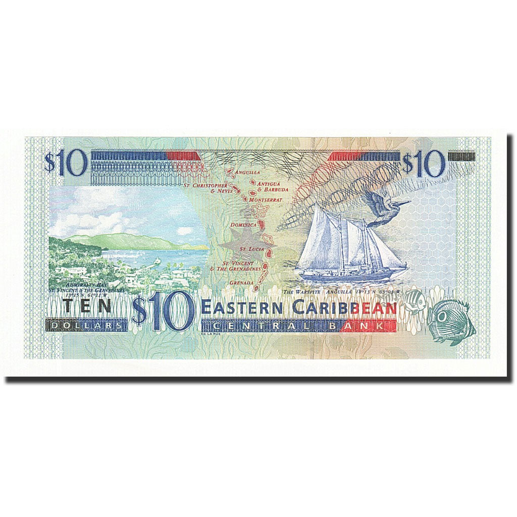 Banknote, East Caribbean States, 10 Dollars, Undated (2000), KM:38g, UNC(65-70)