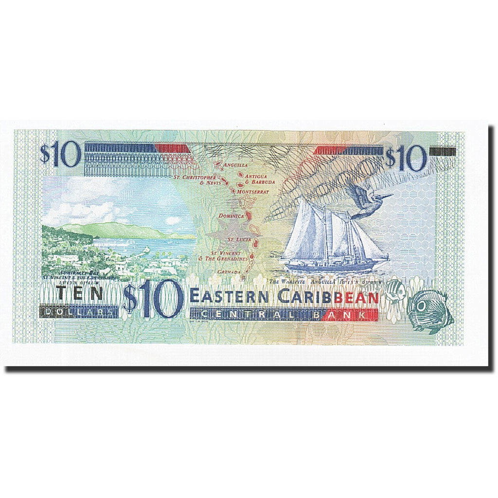 Osten Karibik Staaten, 10 Dollars, Undated (2000), KM:38u, UNZ