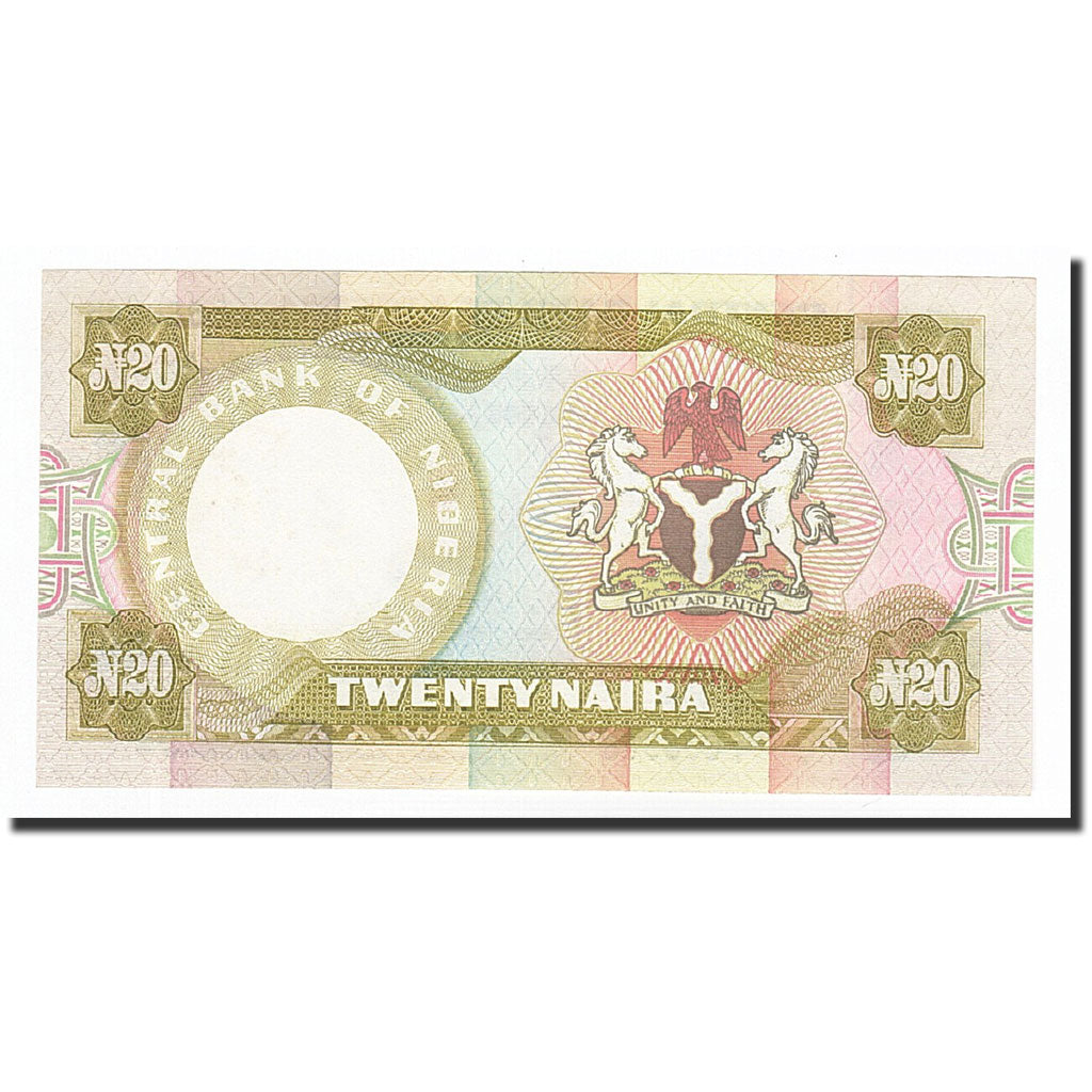 Billet, Nigéria, 20 Naira, UNDATED (1984), KM:26a, NEUF