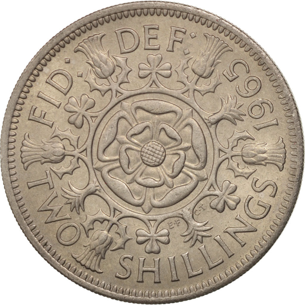 Great Britain, Elizabeth II, Florin, Two Shillings, 1965, MS(63), Copper-nickel