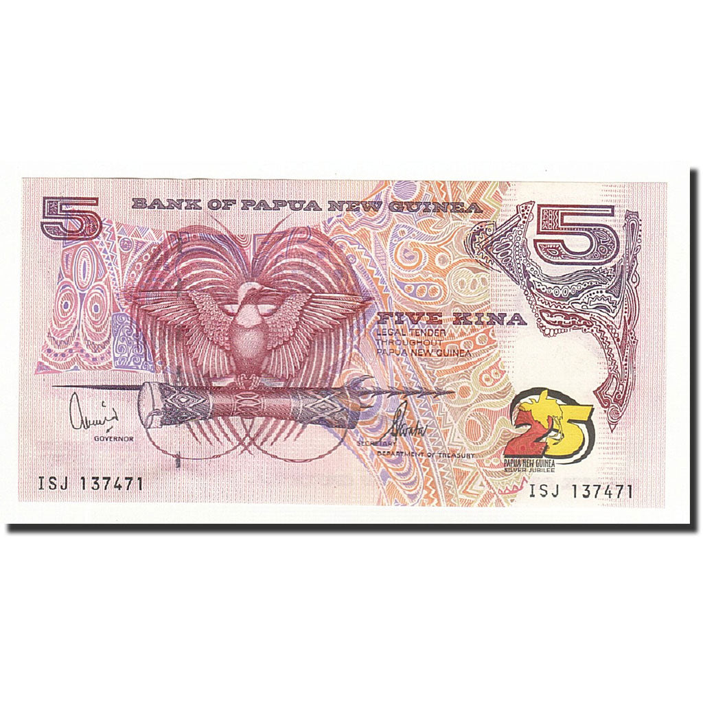 Banknote, Papua New Guinea, 5 Kina, Undated (2000), KM:22a, UNC(65-70)