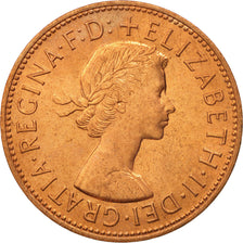 Coin, Great Britain, Elizabeth II, Penny, 1967, MS(63), Bronze, KM:897