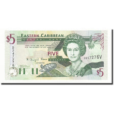 Billet, Etats des caraibes orientales, 5 Dollars, Undated (1994), KM:31v, NEUF