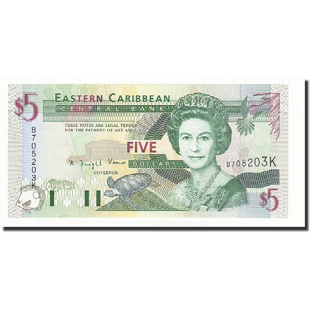 Stati dei Caraibi Orientali, 5 Dollars, Undated (1994), KM:31k, FDS