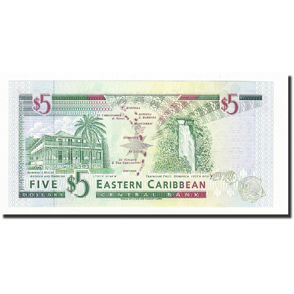 Stati dei Caraibi Orientali, 5 Dollars, Undated (1994), KM:31k, FDS