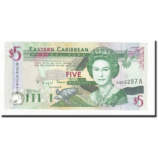 Billet, Etats des caraibes orientales, 5 Dollars, Undated (1994), KM:31a, NEUF