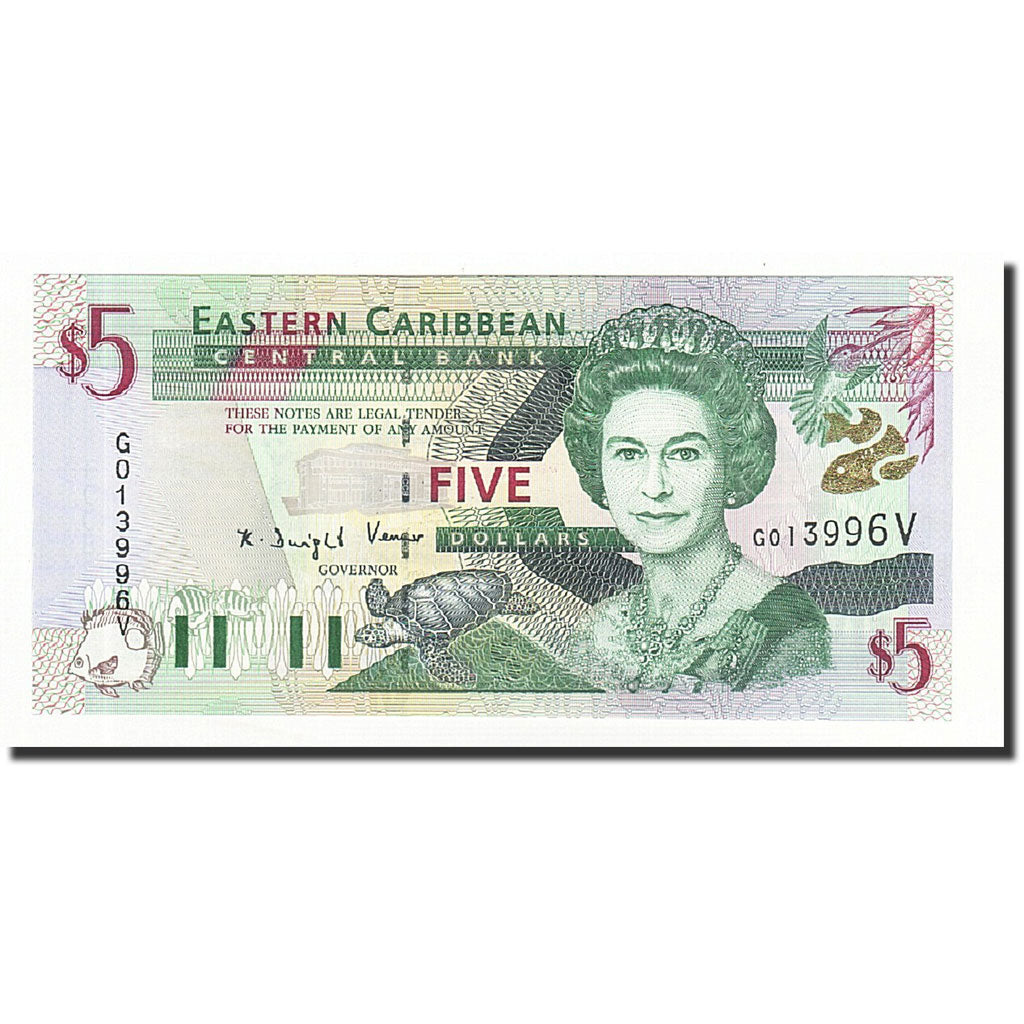 Banconote, Stati dei Caraibi Orientali, 5 Dollars, Undated (2000), KM:37v, FDS