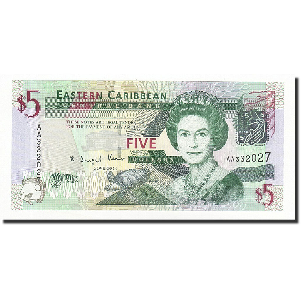 Banconote, Stati dei Caraibi Orientali, 5 Dollars, Undated (2008), KM:47a, FDS