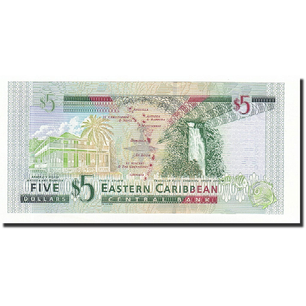 Banconote, Stati dei Caraibi Orientali, 5 Dollars, Undated (2008), KM:47a, FDS