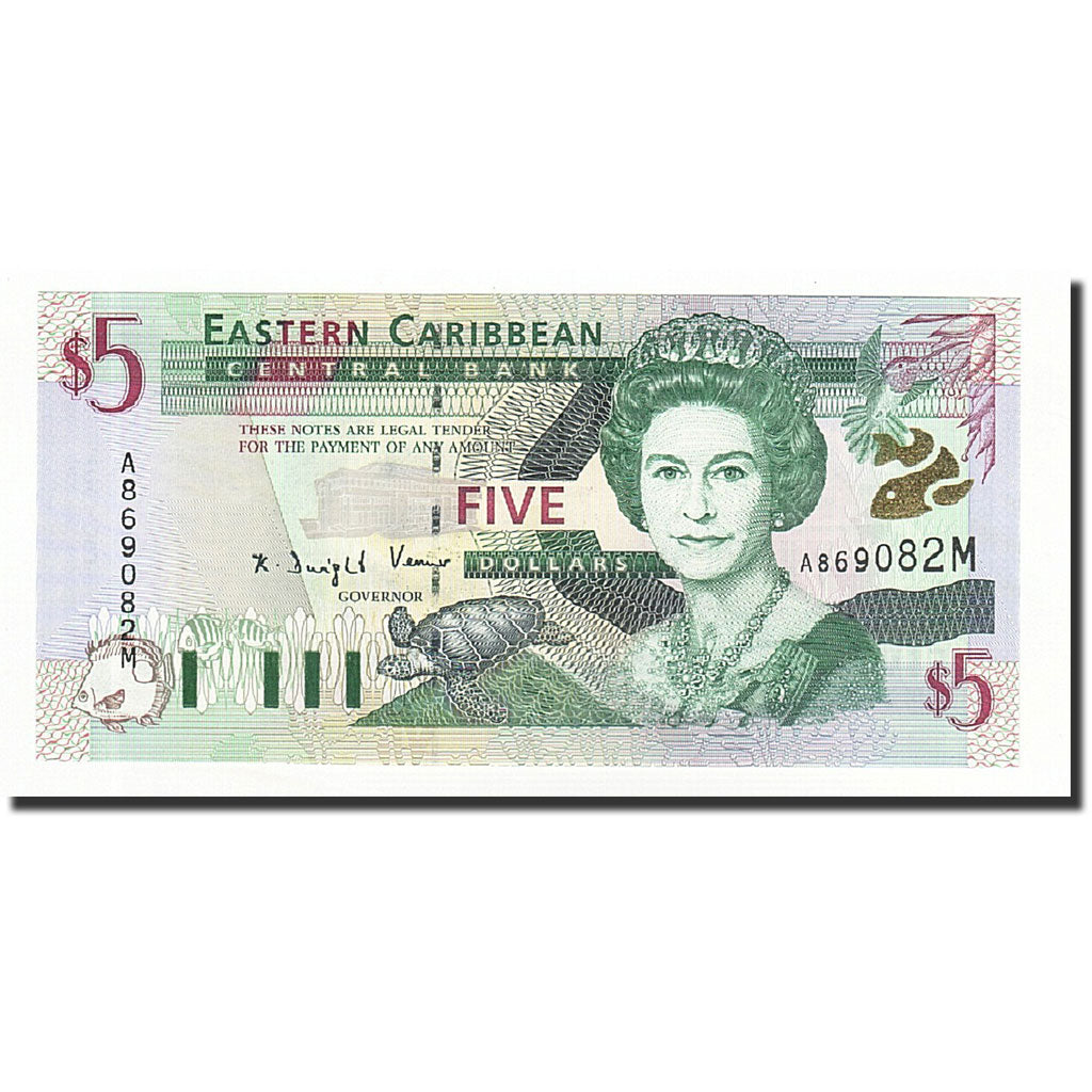 Banknote, East Caribbean States, 5 Dollars, Undated (2000), KM:37m, UNC(65-70)
