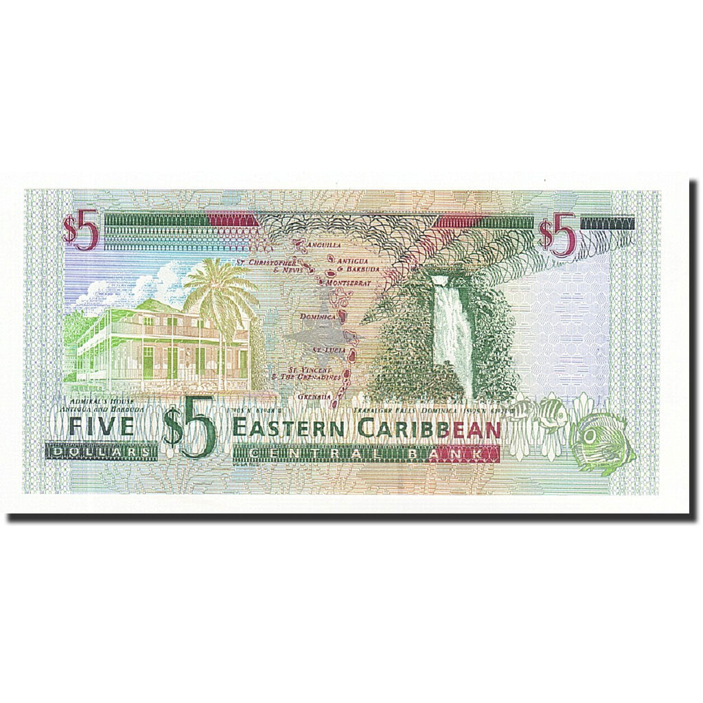 Banknote, East Caribbean States, 5 Dollars, Undated (2000), KM:37m, UNC(65-70)