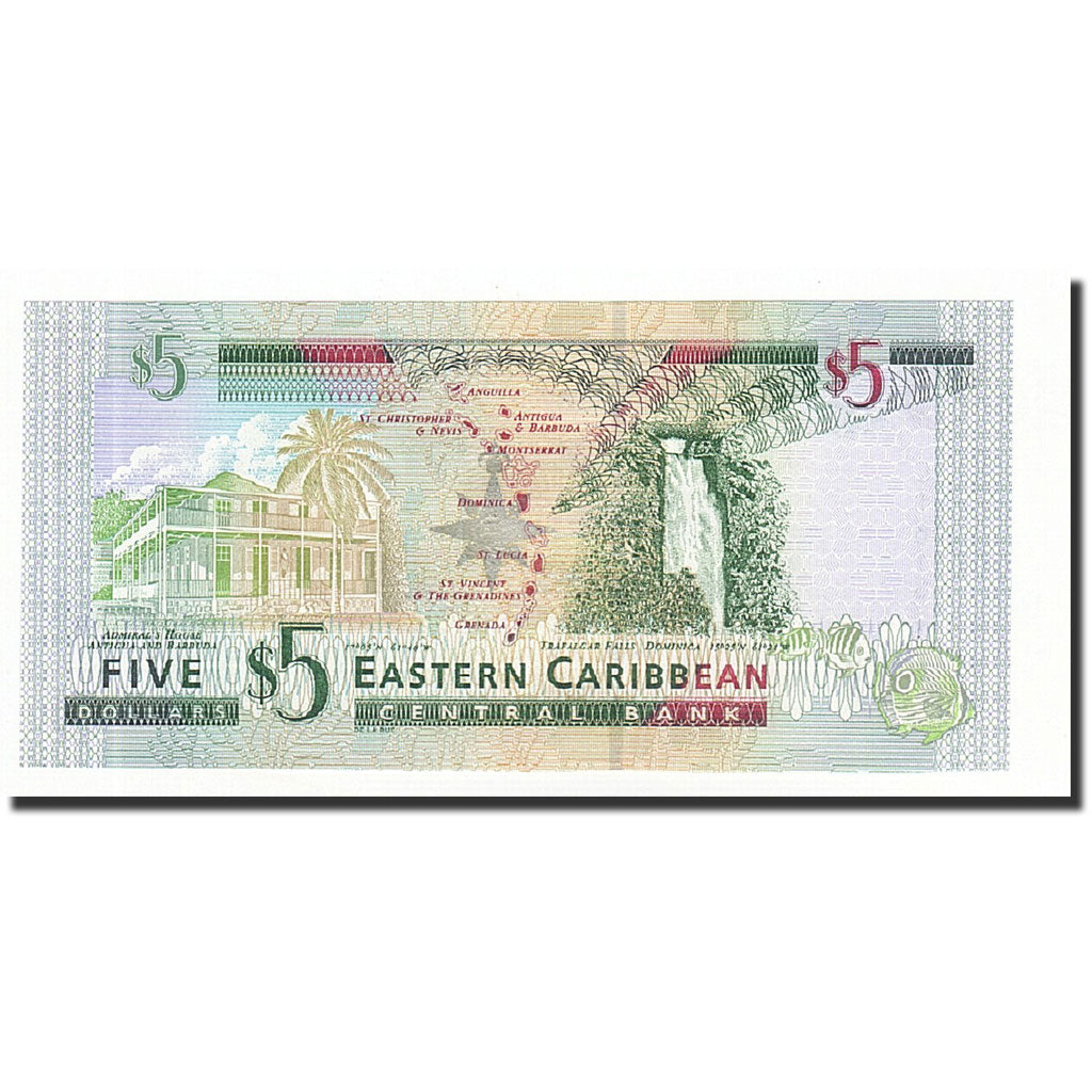 Billet, Etats des caraibes orientales, 5 Dollars, Undated (2003), KM:42g, NEUF