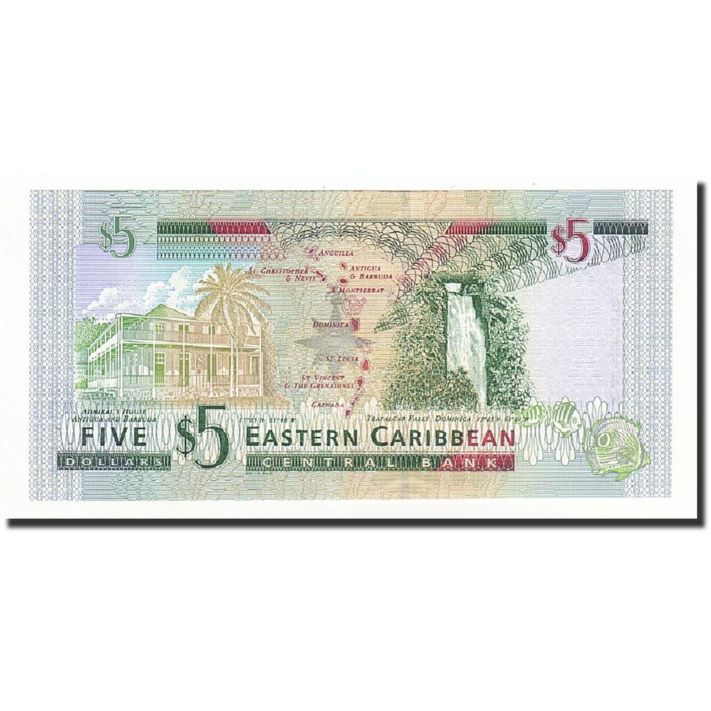 Banknote, East Caribbean States, 5 Dollars, Undated (2003), KM:42k, UNC(65-70)
