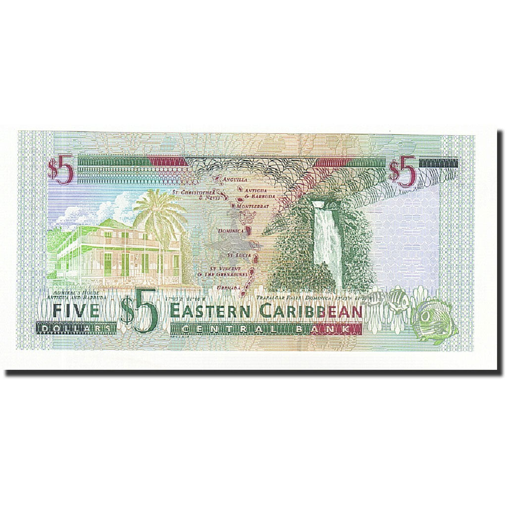 Banconote, Stati dei Caraibi Orientali, 5 Dollars, Undated (2000), KM:37a, FDS