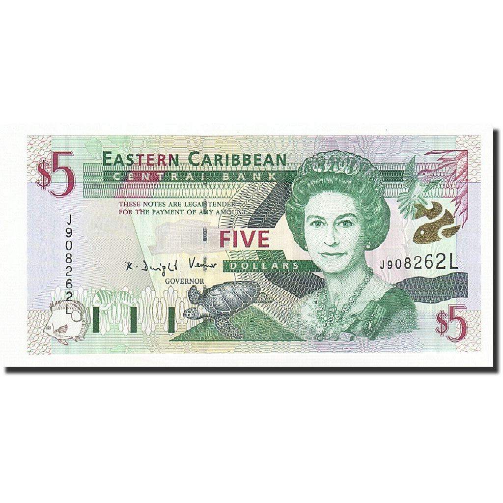 Osten Karibik Staaten, 5 Dollars, Undated (2000), KM:37l, UNZ