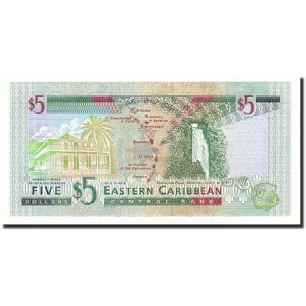Stati dei Caraibi Orientali, 5 Dollars, Undated (2000), KM:37d1, FDS