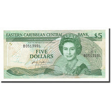 Billet, Etats des caraibes orientales, 5 Dollars, Undated (1986-88), KM:18l