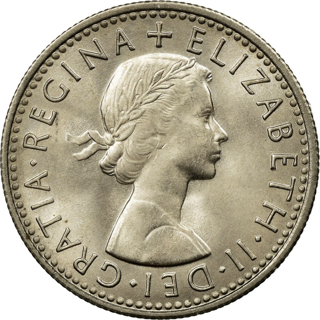 Coin, Great Britain, Elizabeth II, 6 Pence, 1967, MS(65-70), Copper-nickel