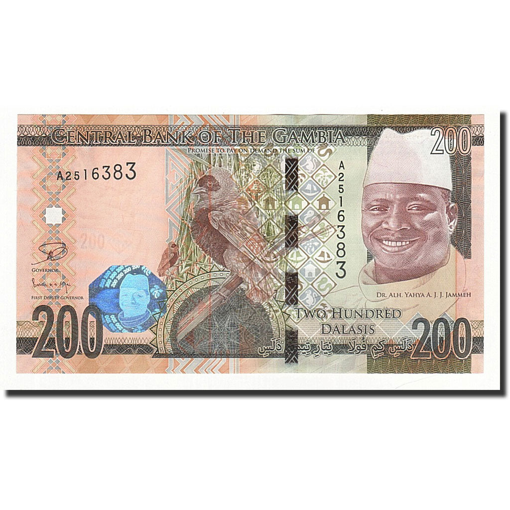 Banconote, Gambia, 20 Dalasis, UNDATED (2015), FDS