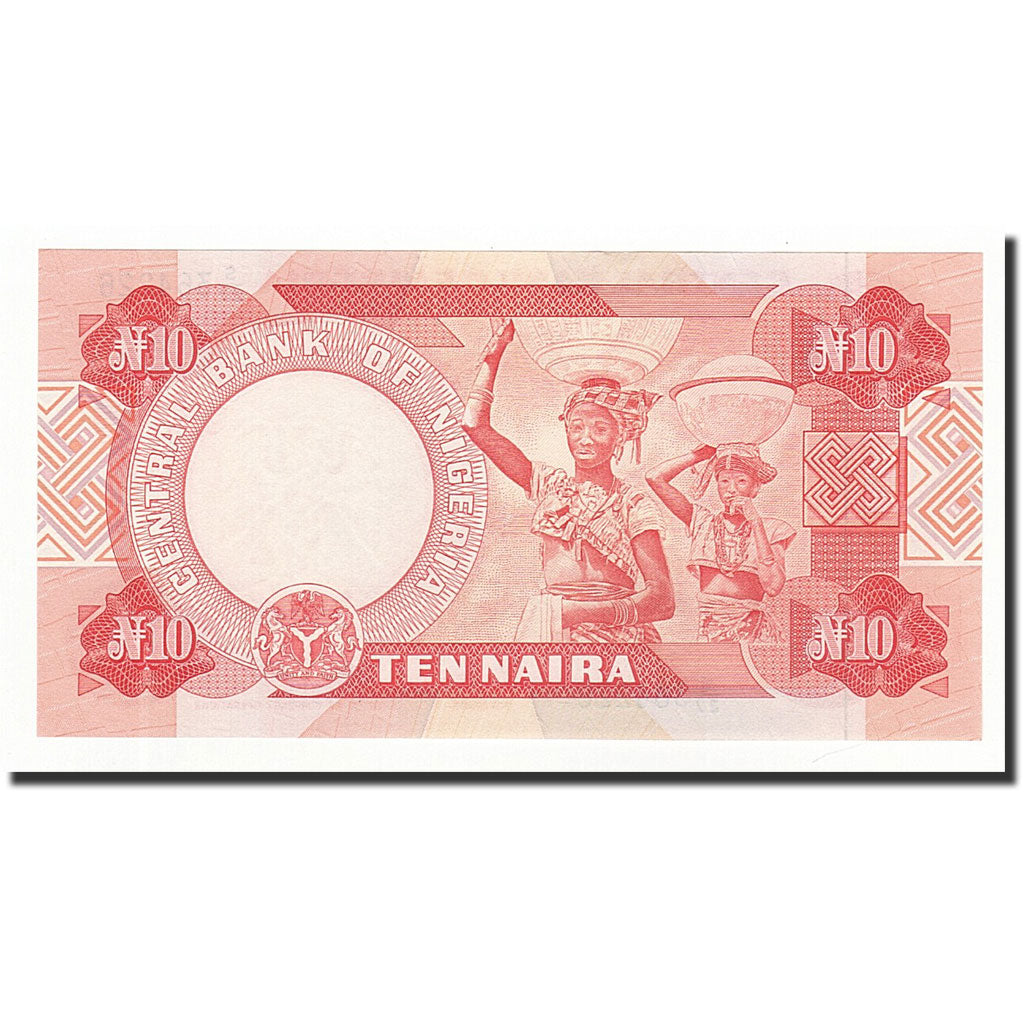 Geldschein, Nigeria, 10 Naira, UNDATED (1984), KM:25d, UNZ
