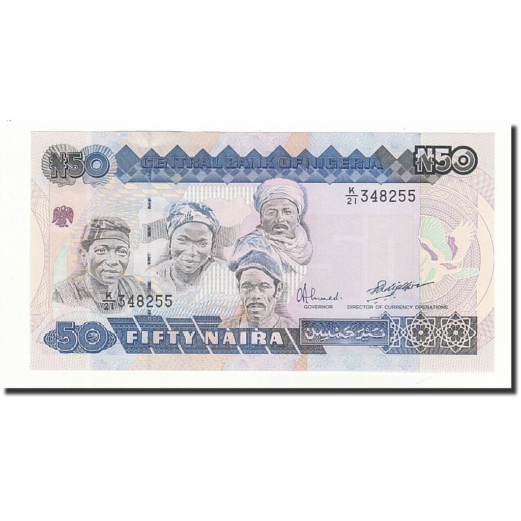 Geldschein, Nigeria, 50 Naira, Undated (1991), KM:27b, UNZ