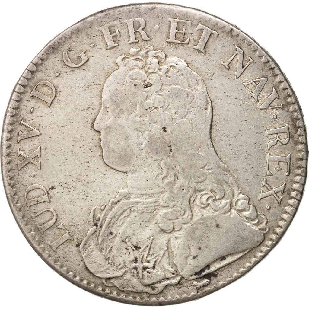 France, Louis XV, Écu aux branches d'olivier, Ecu, 1726, Paris, TB+, Argent
