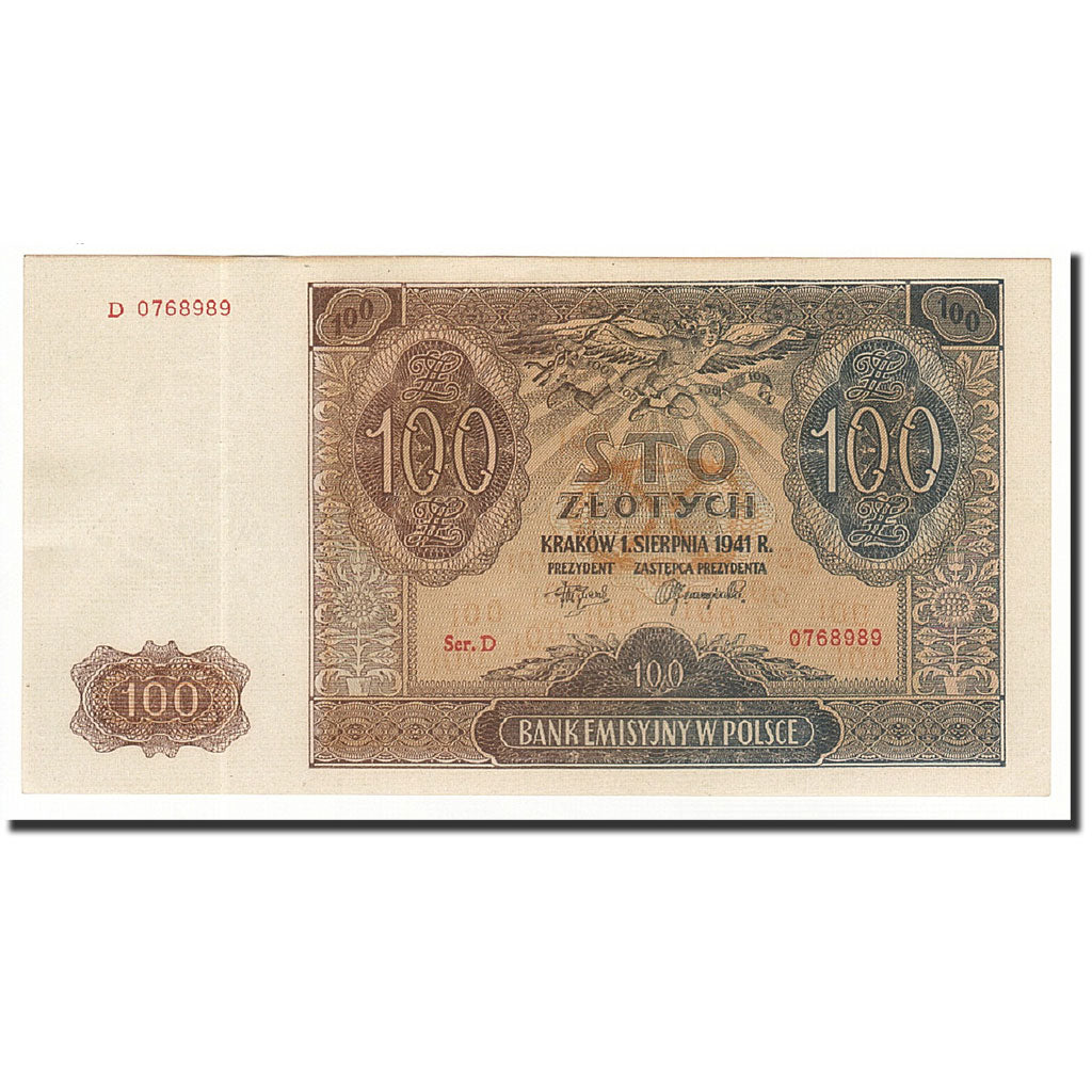 Banconote, Polonia, 100 Zlotych, KM:103, 1941-08-01, SPL+