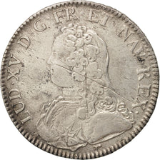 France, Louis XV, Écu aux branches d'olivier, Ecu, 1726, Paris, VF(30-35),Silver