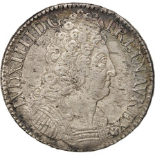 France, Louis XIV, Écu aux 3 couronnes, Ecu, 1714, Paris, EF(40-45), Silver