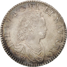 France, Louis XV, 1/2 Écu Vertugadin, 1716, Paris, EF(40-45), Silver, KM 420.1